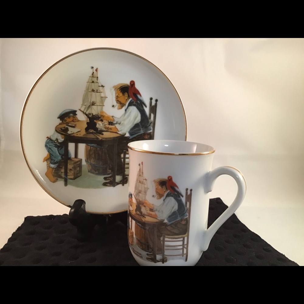 1985 Norman Rockwell Cup & Saucer